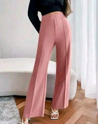 Women's Nontransparent Fabric Classic-Stylish Pant Pink