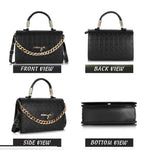 Black Quilted Style Fancy Sling Bag for Women